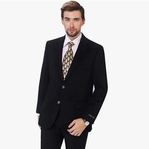 P&L Men's Premium Wool Blend Business Blazer Dress Suit Jacket